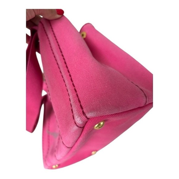 Prada Canapa pink 2 ways bag - Authentic - Picture 10 of 14